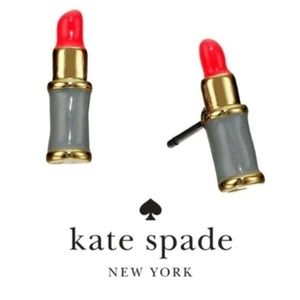 NWT Kate Spade Kiss and Make Up Lipstick Earrings